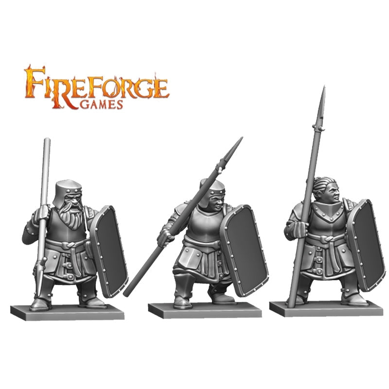 Fireforge | Forgotten World Stone Realm Warriors | 28mm Plastic Unit | North Star Games | Miniature Kingdoms