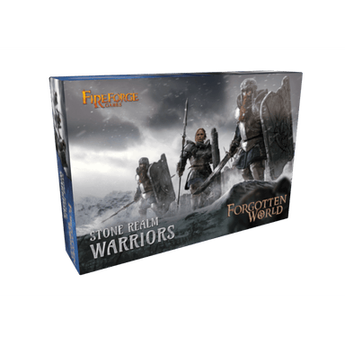 Fireforge | Forgotten World Stone Realm Warriors | 28mm Plastic Unit | North Star Games | Miniature Kingdoms