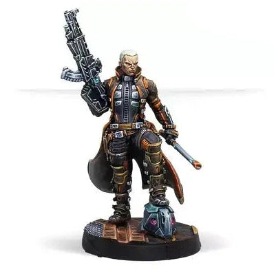 Infinity | NA2 Father Lucien Sforza Bounty Hunter | 28mm Metal Small Box