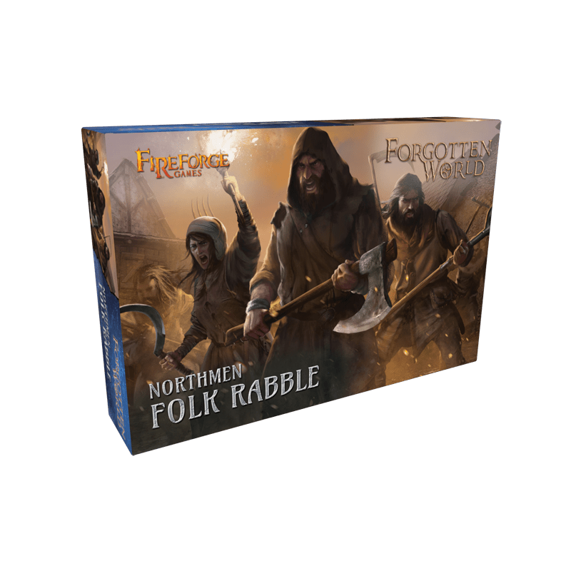 Fireforge | Forgotten World Northmen Folk Rabble | 28mm Plastic Unit | North Star Games | Miniature Kingdoms