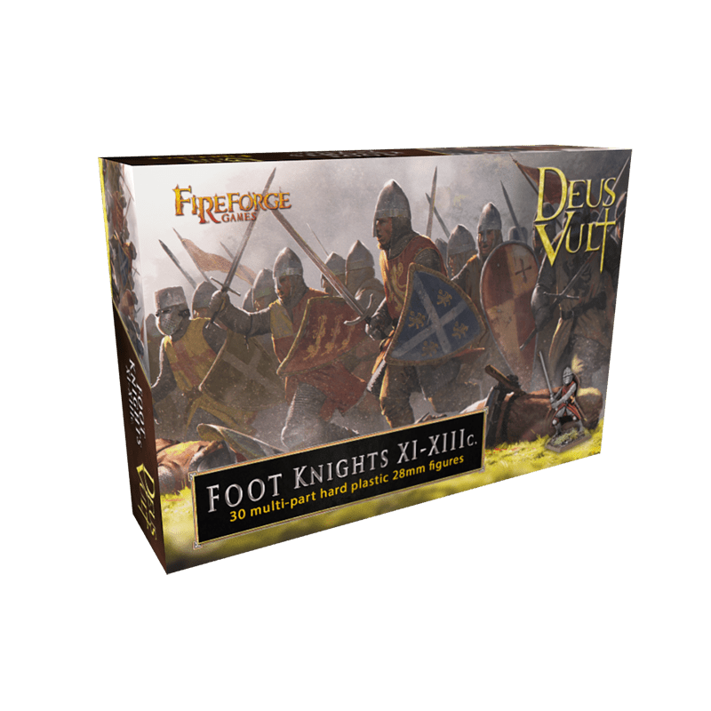 Fireforge | Western Armies Foot Knights XI-XIIIc | 28mm Plastic Unit | North Star Games | Miniature Kingdoms