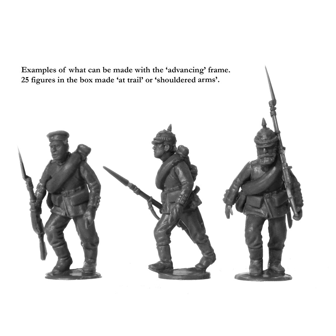 Perry Miniatures | Franco Prussian War Prussian Infantry Advancing 1870-1871 | 28mm Plastic Unit | North Star Games | Miniature Kingdoms