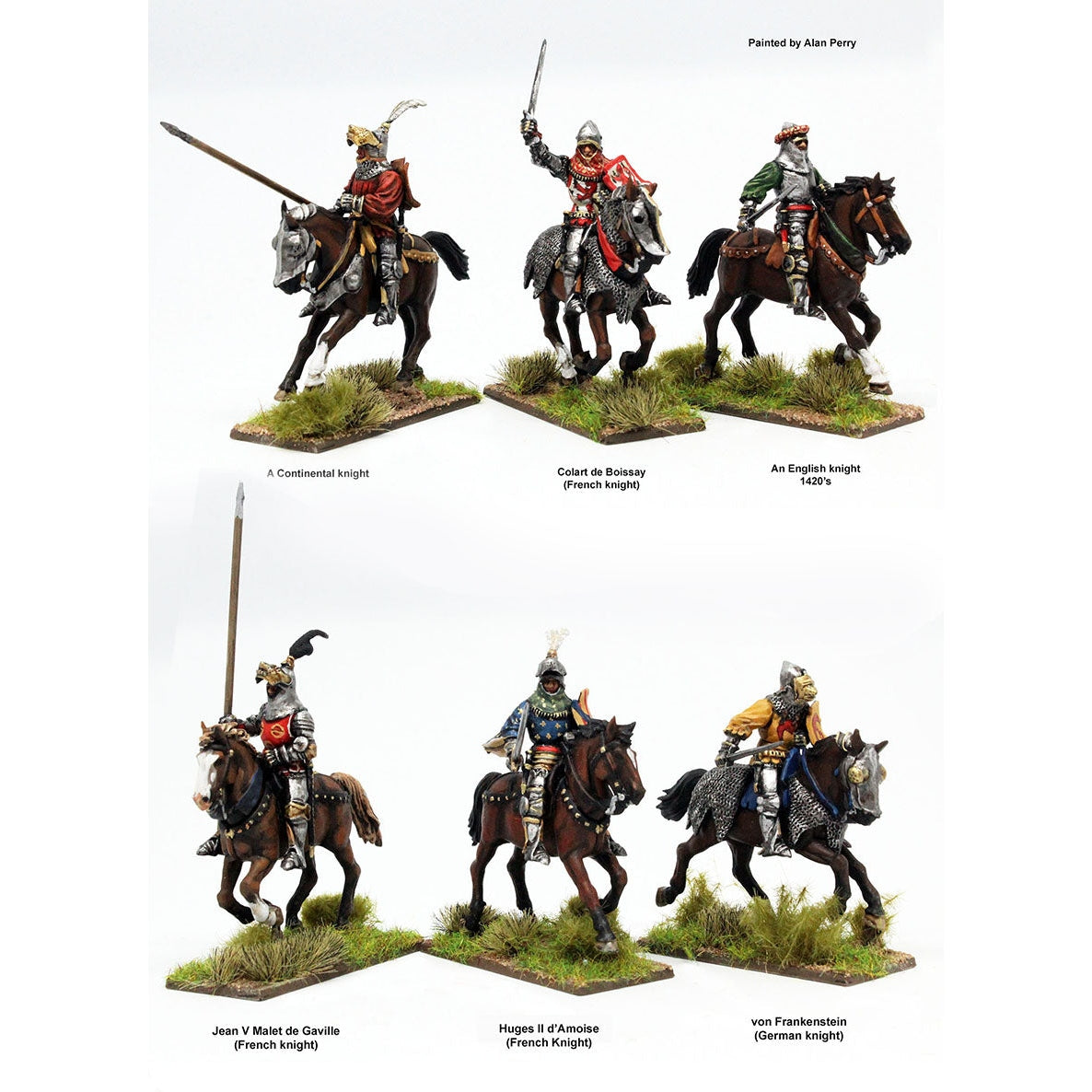 Perry Miniatures | HYW Agincourt Mounted Knights 1415-1429 | 28mm Plastic Unit | North Star Games | Miniature Kingdoms