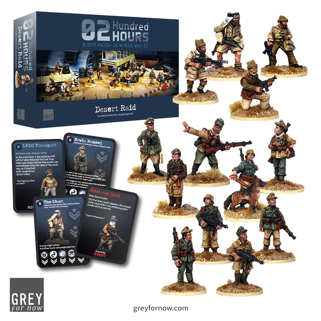 02 Hundred Hours | WW2 Desert Raid | Plastic Unit | Wargames Atlantic | Miniature Kingdoms