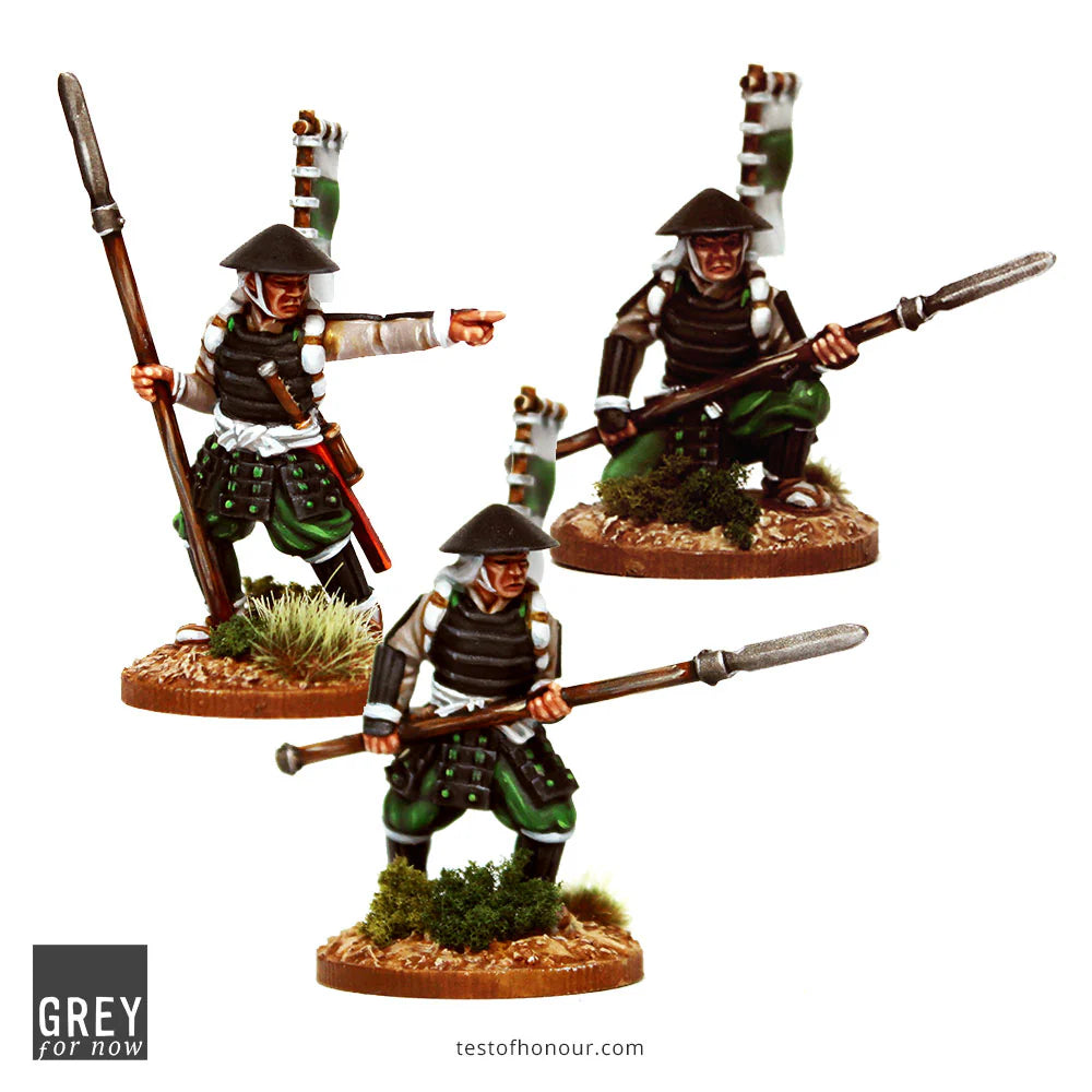 Test of Honour | Ashigaru Spearmen | 28mm Metal Small Box | North Star Games | Miniature Kingdoms