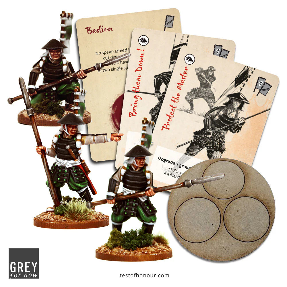 Test of Honour | Ashigaru Spearmen | 28mm Metal Small Box | North Star Games | Miniature Kingdoms