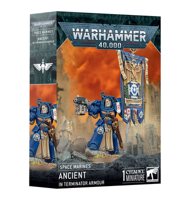 Warhammer 40,000 | Space Marines | Ancient in Terminator Armour | Plastic Character Box