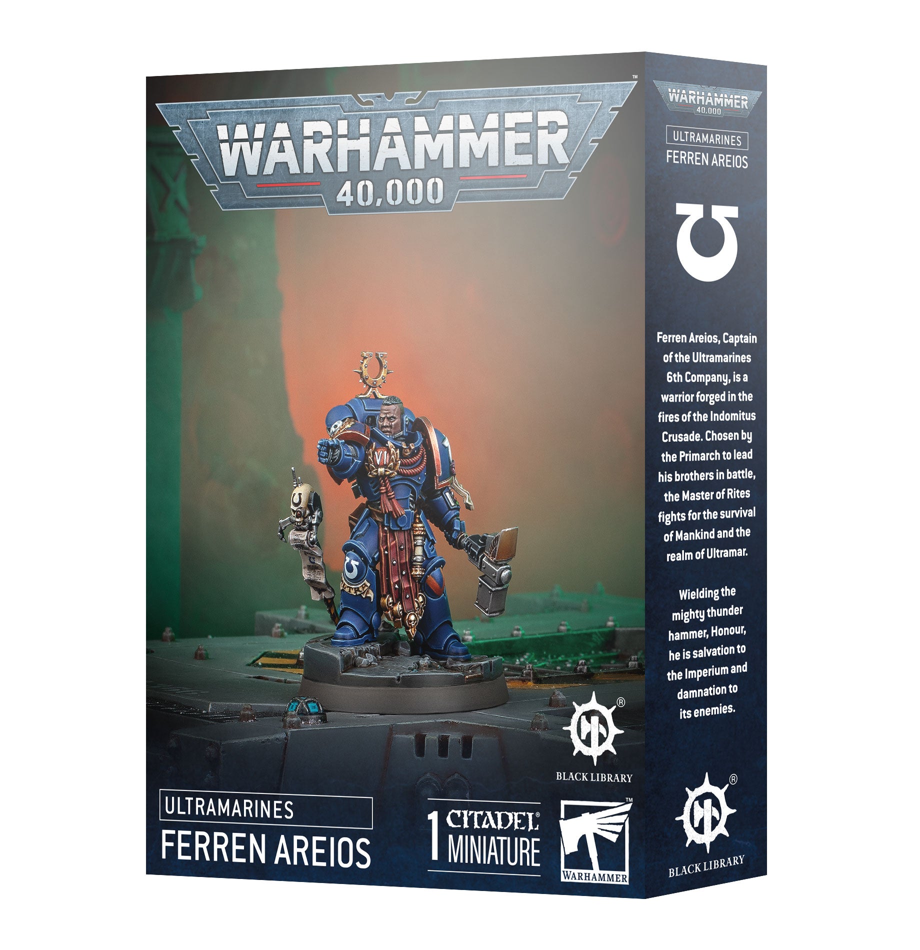 Warhammer 40,000 | Ultramarines | Ferren Areios | Plastic Character Box