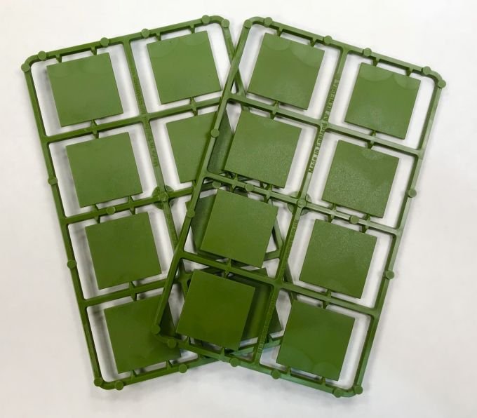 Renedra | Bases | 30mm x 30mm Square Bases | Hard Plastic Bases