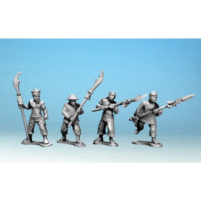 Crusader Miniatures | Boxers with Pole Arms 1 One | 28mm Metal Blister Pack