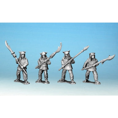 Crusader Miniatures | Boxer Tiger Men with Polearms | 28mm Metal Blister Pack