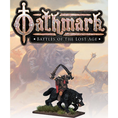 Oathmark | Goblin Wolf Riders Lord | 28mm Metal Blister Pack | North Star Games | Miniature Kingdoms