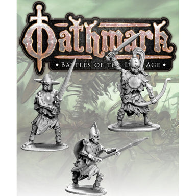 Oathmark | Undead Skeleton Champions | 28mm Metal Blister Pack | North Star Games | Miniature Kingdoms