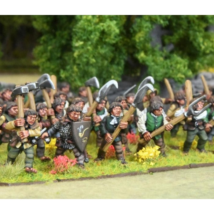 Oathmark | Hafling Halfling Spearmen | 28mm Metal Blister Pack | North Star Games | Miniature Kingdoms