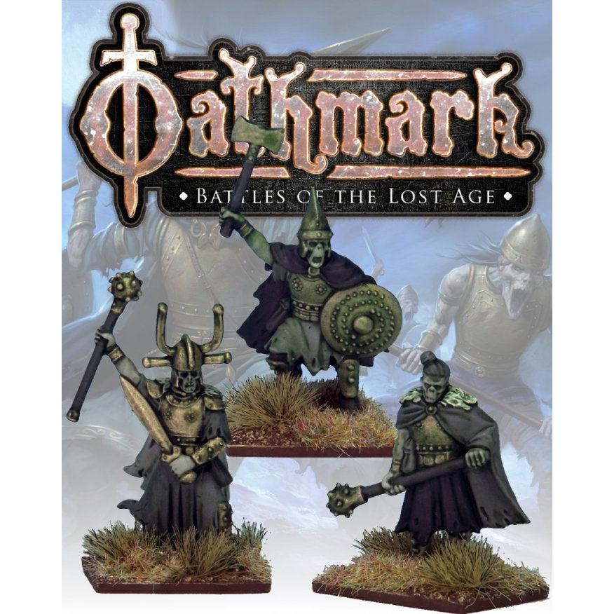 Oathmark | Undead Revenant Champions | 28mm Metal Blister Pack | North Star Games | Miniature Kingdoms