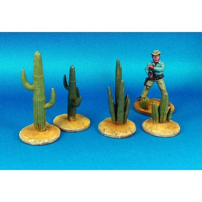 Dead Man's Hand | Cactii Two | 28mm Resin Blister Pack | North Star Games | Miniature Kingdoms