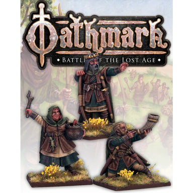 Oathmark | Human King, Wizard and Musician II | 28mm Metal Blister Pack | North Star Games | Miniature Kingdoms