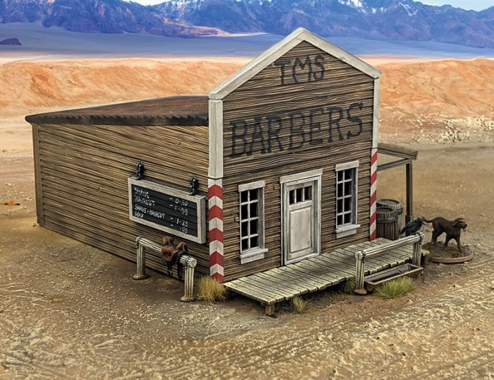 Dead Man's Hand | Barber Shop Building | 28mm Plastic Terrain