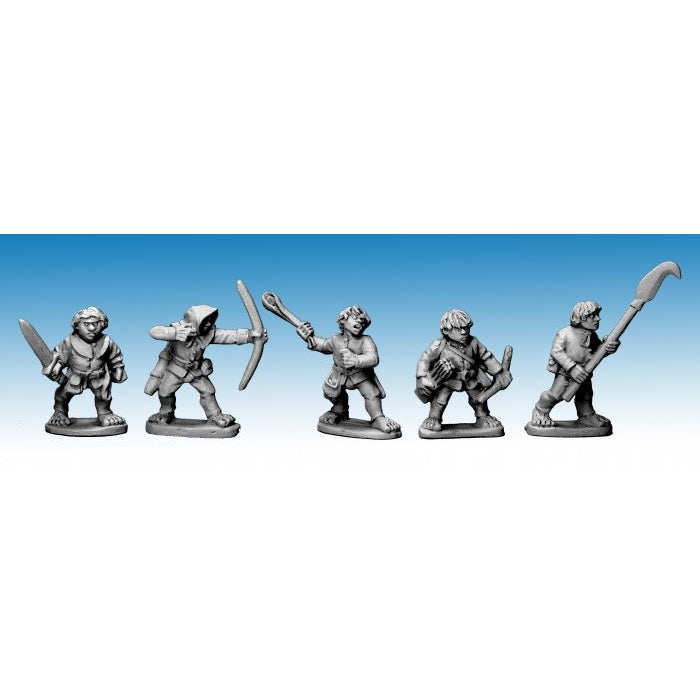 Copplestone Castings | Halfling Militia One | 28mm Metal Blister Pack | North Star Games | Miniature Kingdoms