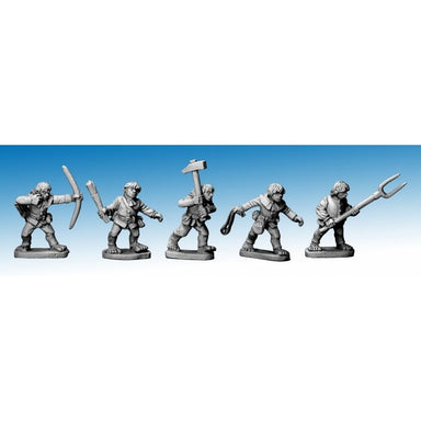 Copplestone Castings | Halfling Militia Two | 28mm Metal Blister Pack | North Star Games | Miniature Kingdoms