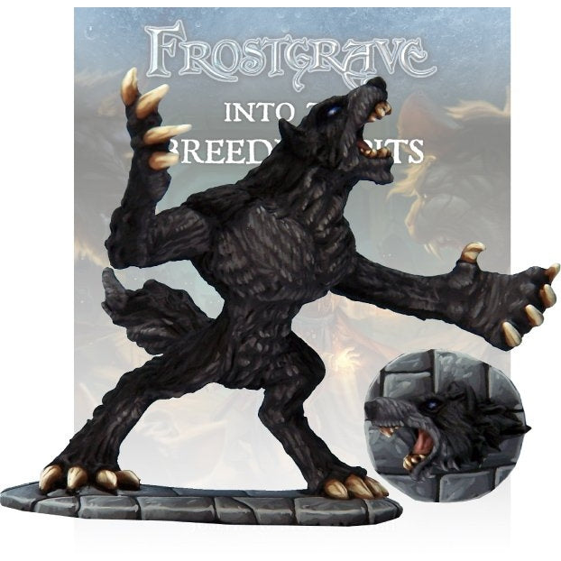 Frostgrave Monsters | Werewolf and Severed Wolf Head | 28mm Metal Blister Pack