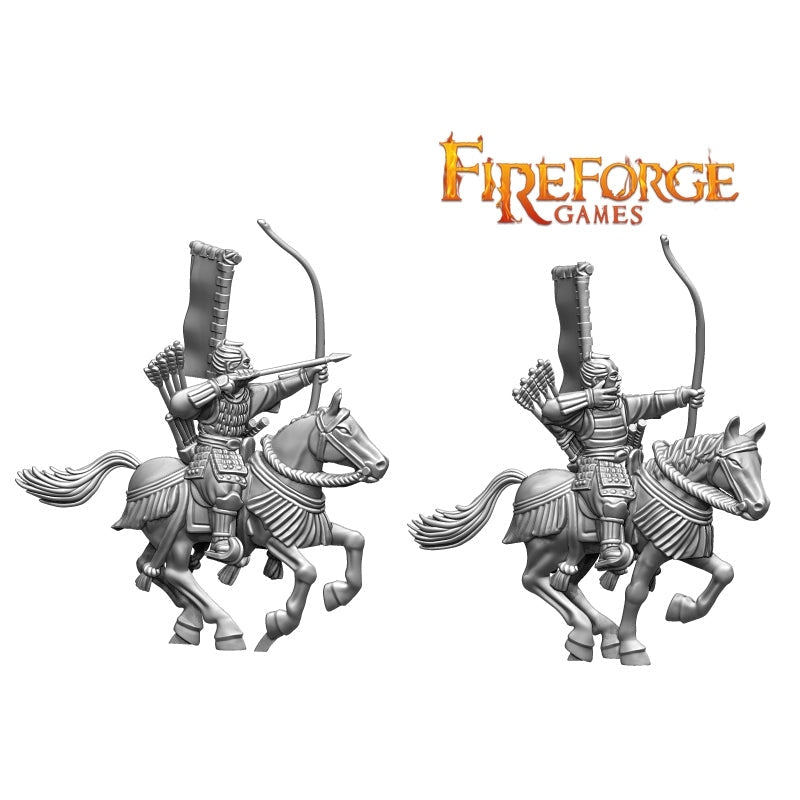 Fireforge | Samurai Wars Mounted Samurai | 28mm Plastic Unit | North Star Games | Miniature Kingdoms