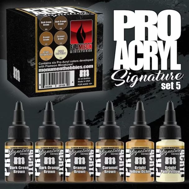 Pro Acryl | Flameon Signature Series Set 5 | 22ml Paint Set