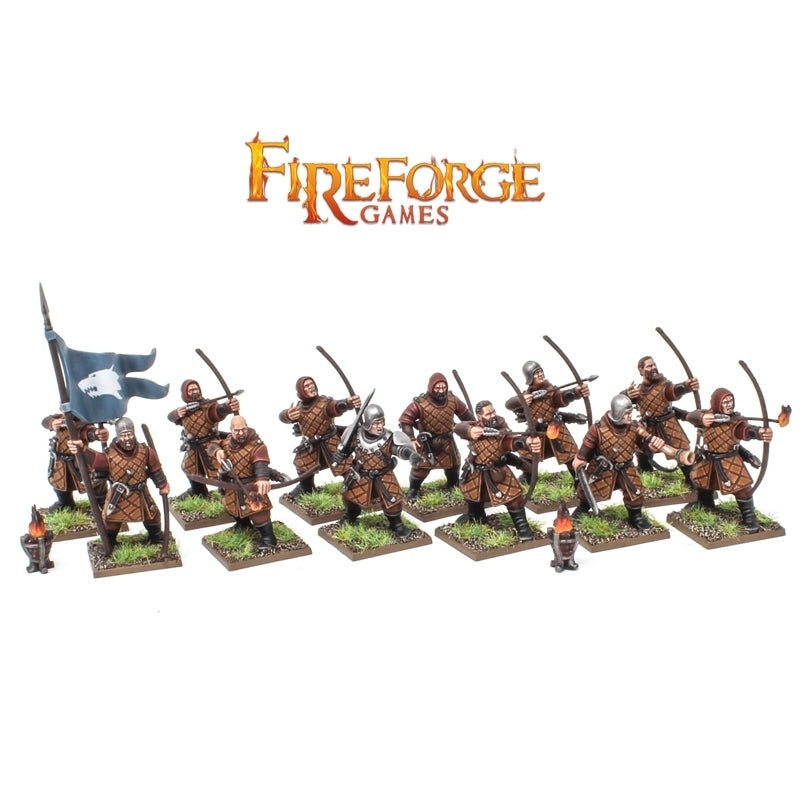 Fireforge | Forgotten World Northmen Bowmen | 28mm Plastic Unit | North Star Games | Miniature Kingdoms