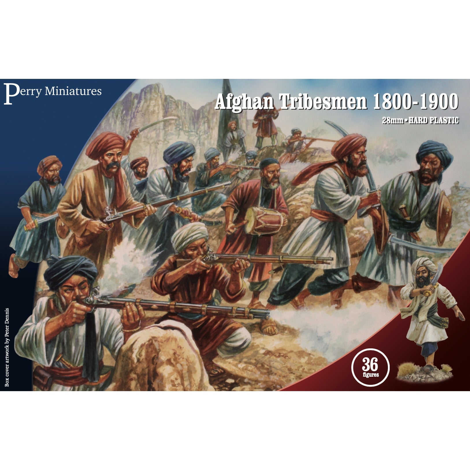 Perry Miniatures | Victoria Little Wars Afghan Tribesmen 1800-1900 | 28mm Plastic Unit | North Star Games | Miniature Kingdoms