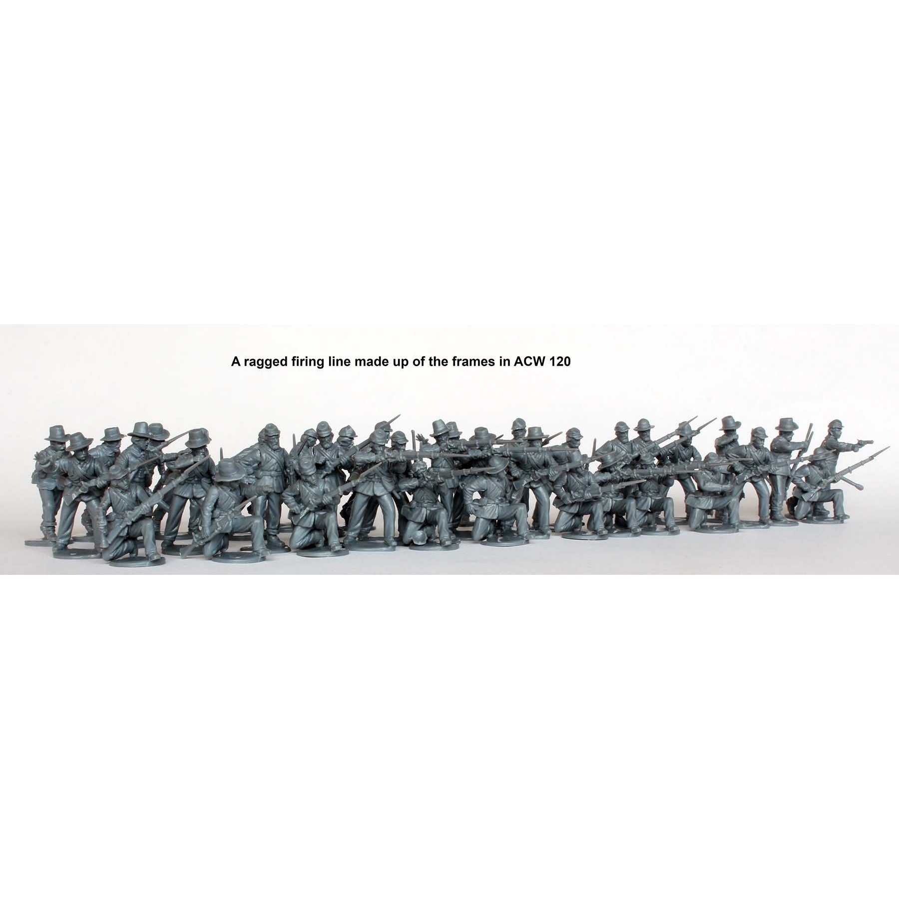 Perry Miniatures | ACW Union Infantry In Sack Coats Slirmishing 1861-1865 | 28mm Plastic Unit | North Star Games | Miniature Kingdoms