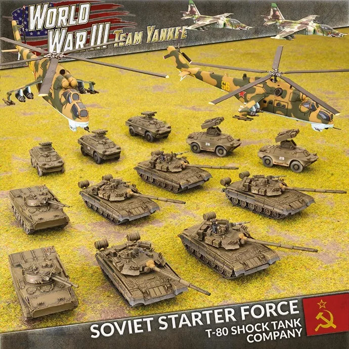 Team Yankee | Russia | Soviet Starter Force T-80 Shock Tanks| 15mm Plastic Starter | Battlefront | Miniature Kingdoms