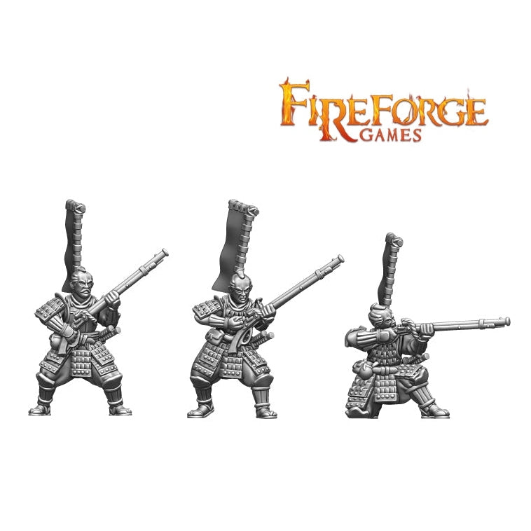 Fireforge | Samurai Wars Samuarai Shooters | 28mm Plastic Unit | North Star Games | Miniature Kingdoms