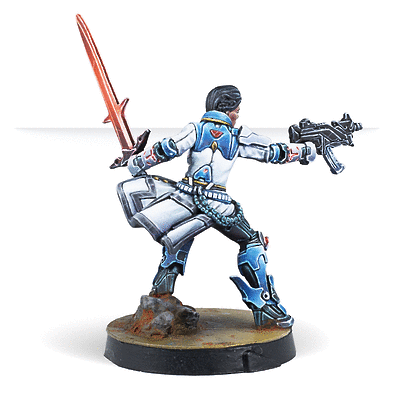 Infinity | Shona Carano Aristeia Swordmaster | 28mm Metal Small Box