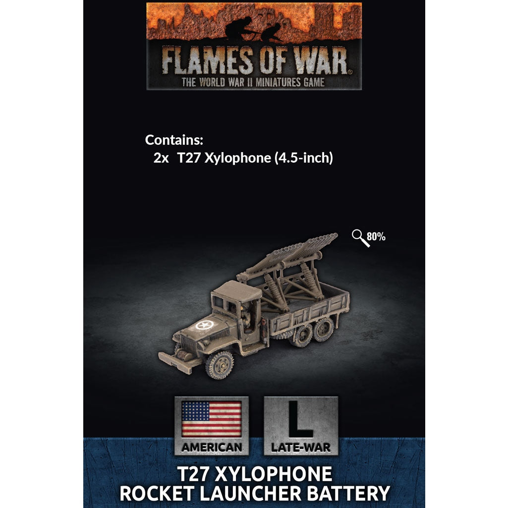 Flames Of War | American | T27 Xylophone Rocket Launcher Battery | 15mm Resin / Metal Blister Pack