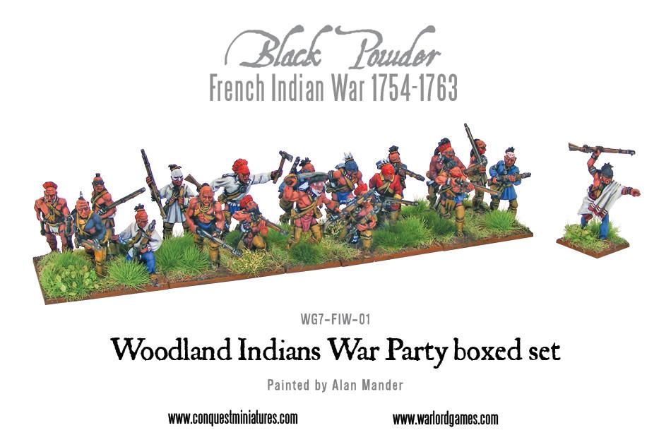 Black Powder | AWI Woodland Indian War Party | 28mm Metal Unit