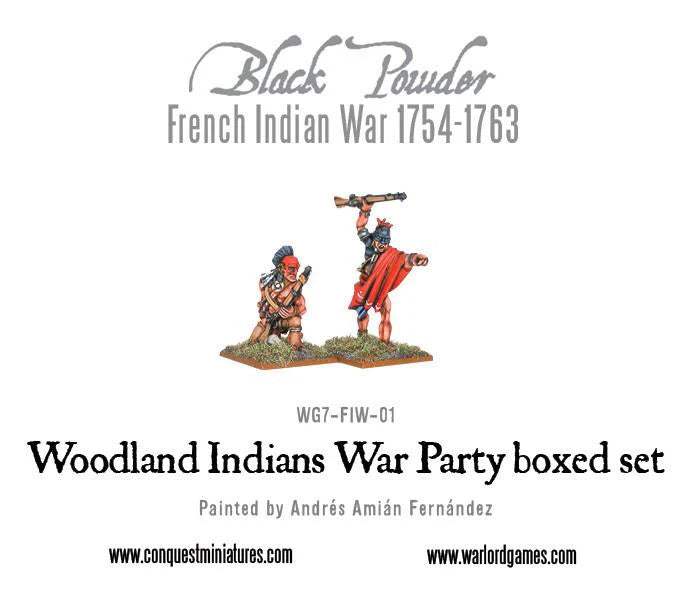 Black Powder | AWI Woodland Indian War Party | 28mm Metal Unit