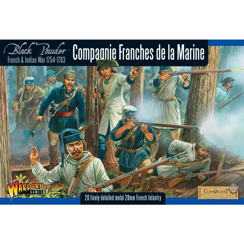 Black Powder | FIW Compagnie Franches de la Marine | 28mm Metal Unit | Warlord | Miniature Kingdoms