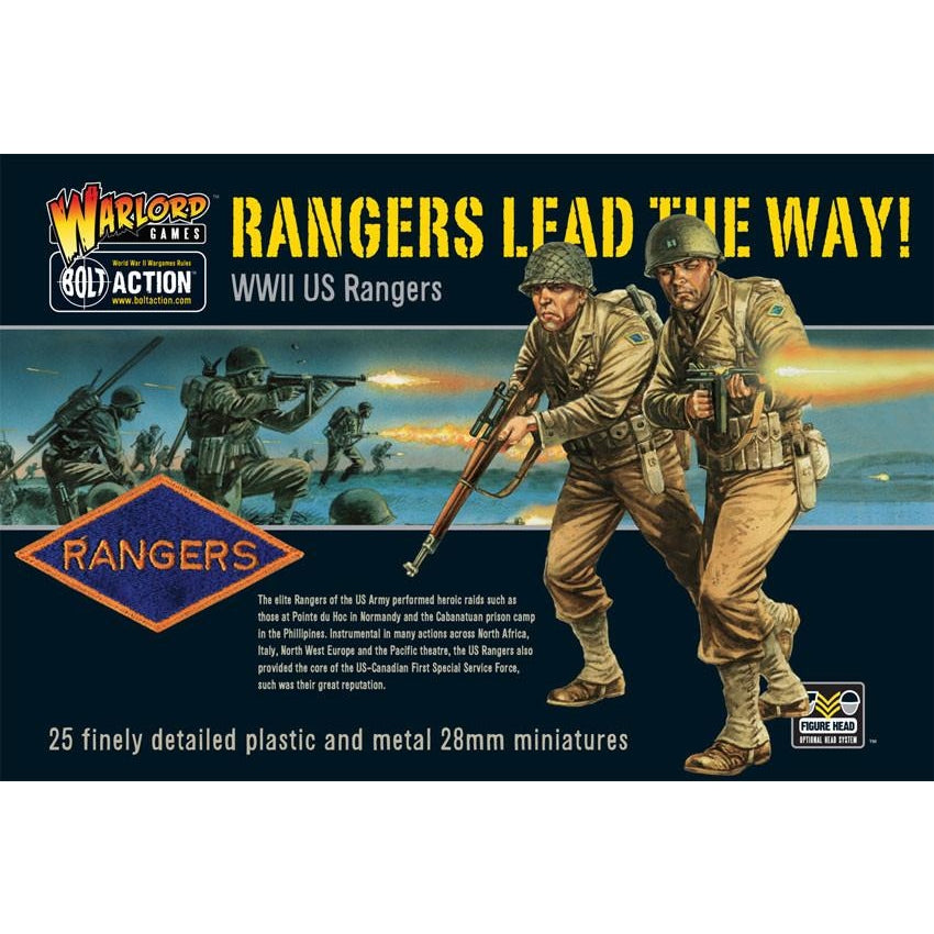 Bolt Action | USA US Rangers | 28mm Plastic Unit | Warlord | Miniature Kingdoms