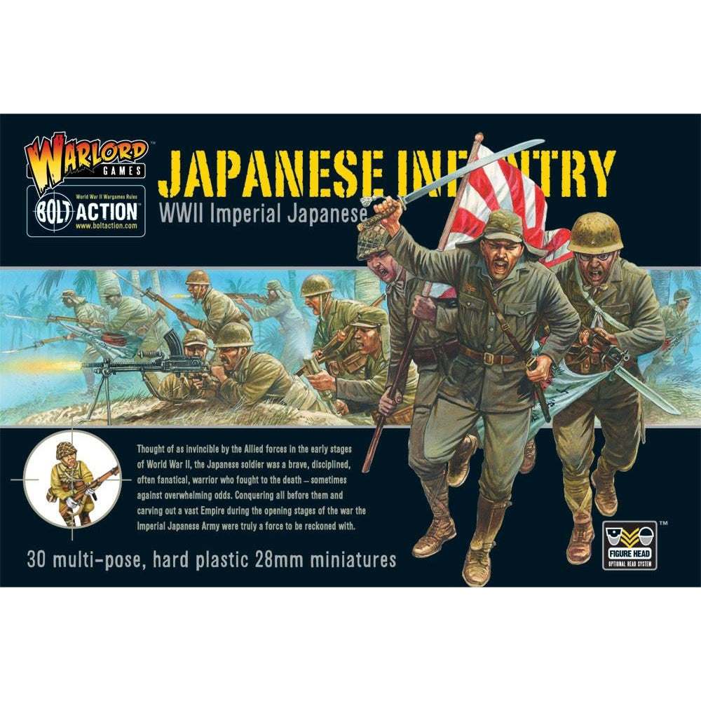 Bolt Action | Japanese Infantry | 28mm Plastic Unit | Warlord | Miniature Kingdoms