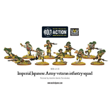 Bolt Action | Japanese Veteran Infantry Squad | 28mm Metal Unit | Warlord | Miniature Kingdoms